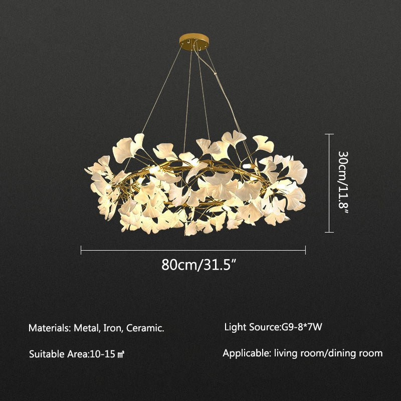 flairel Ginkgo Chandelier-C Hanging Light Fixtures