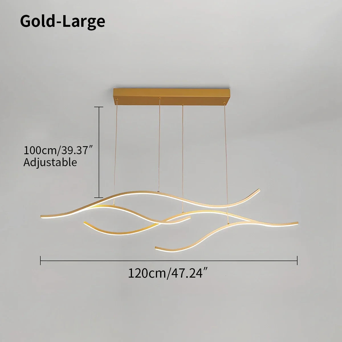 flairel Modern Waves Hanging Pendant Light