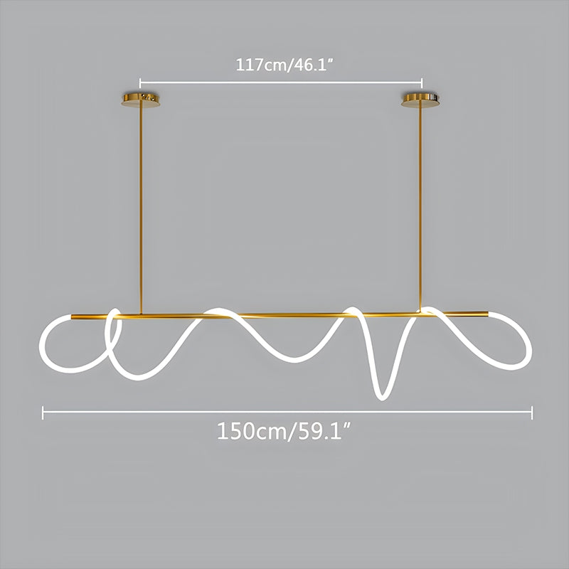 flairel Modern Long Hose Led Pendant Light for Dining Room