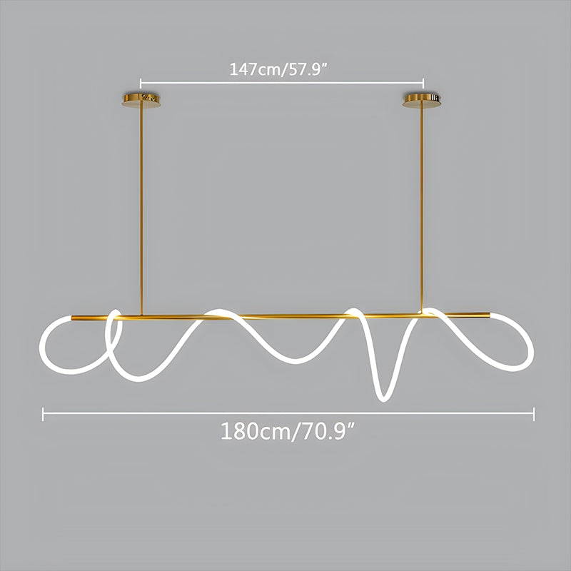 flairel Modern Long Hose Led Pendant Light for Dining Room