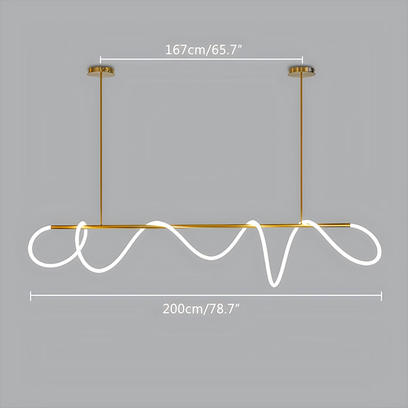 flairel Modern Long Hose Led Pendant Light for Dining Room