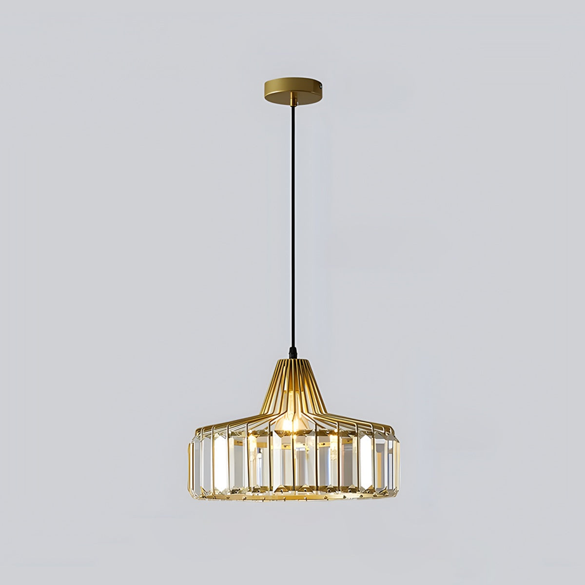 flairel Modern Iron Art Glass Pendant Lamp for Kitchen