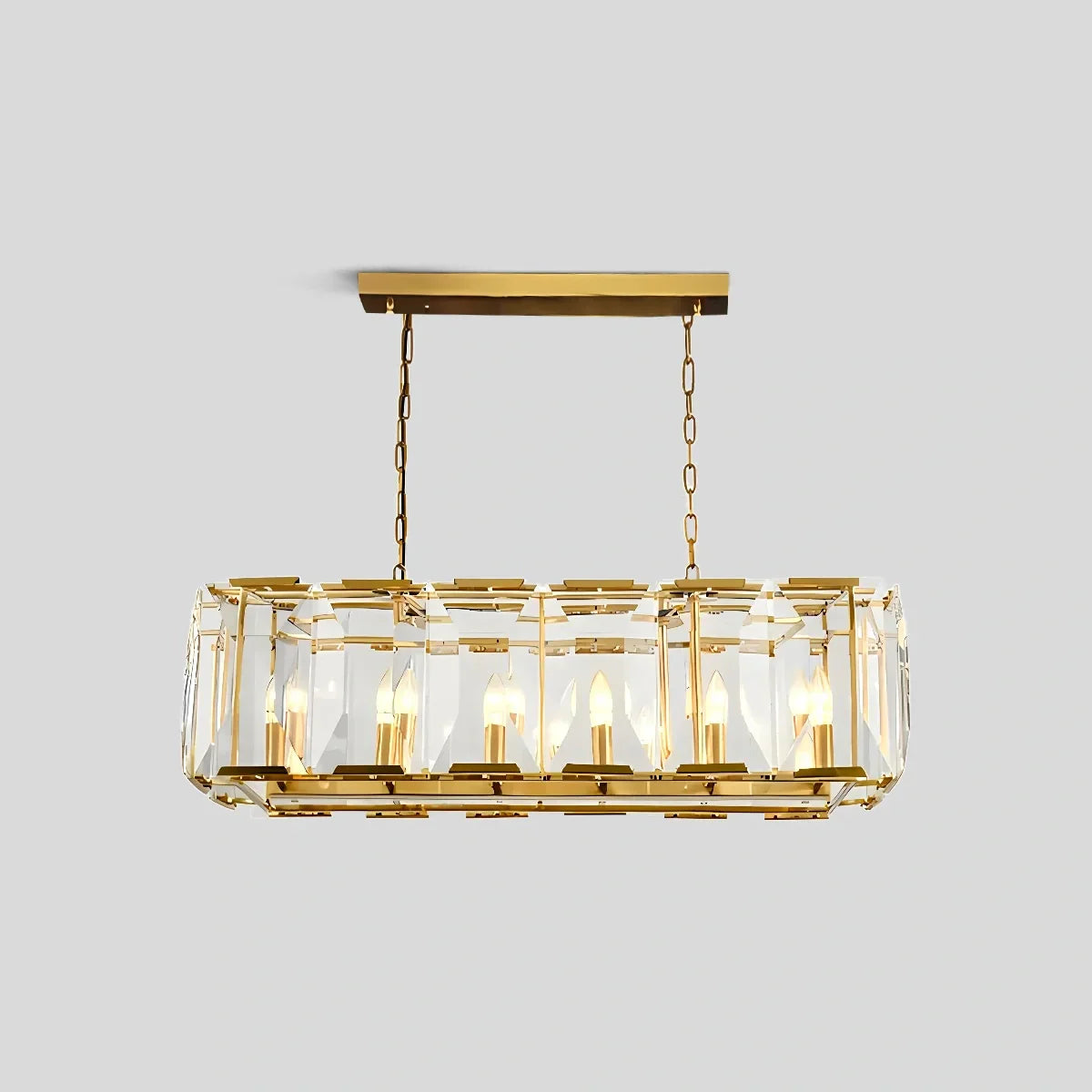 flairel Rectangular Glass Chandelier