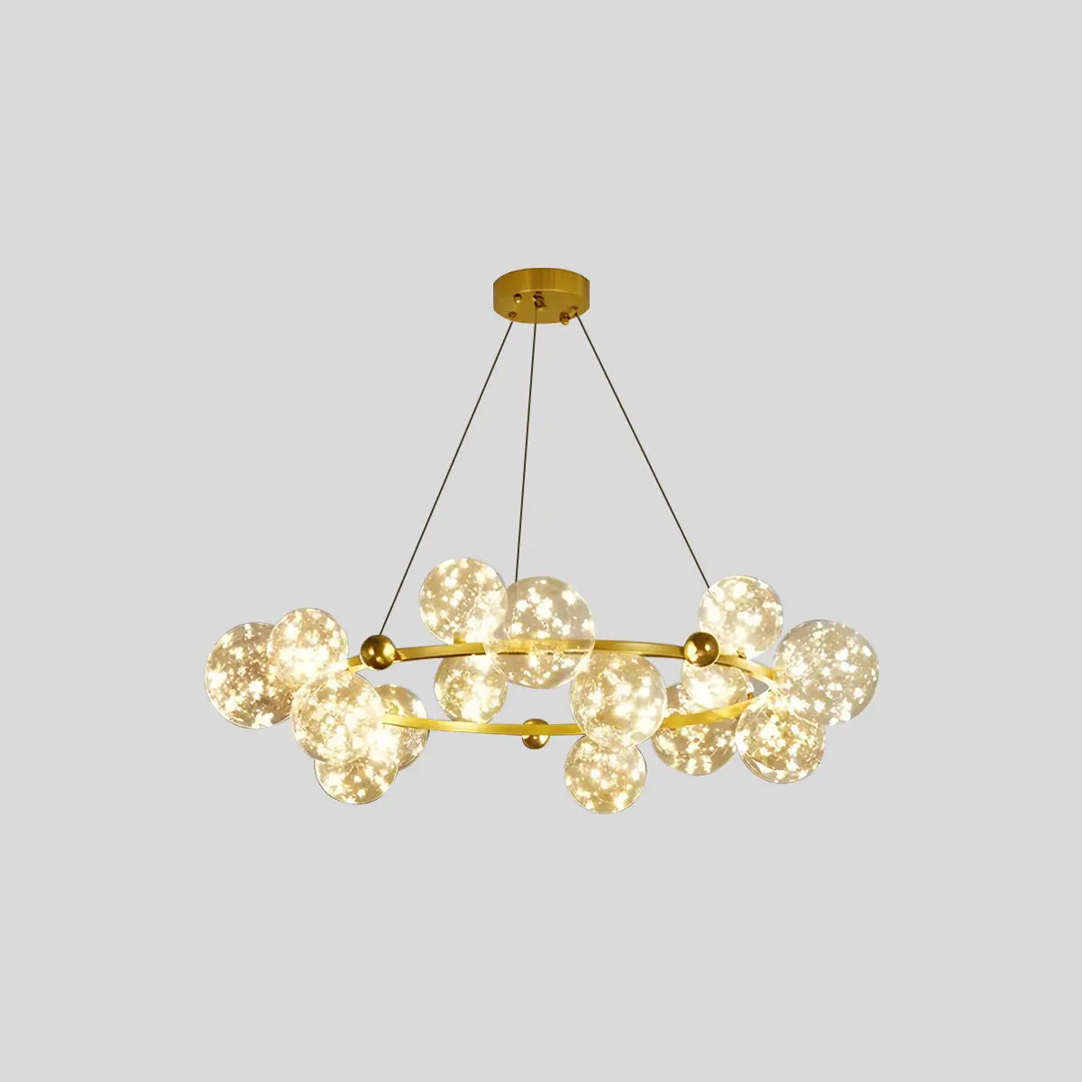 flairel Robina Bubble Glass Chandelier for Living Room