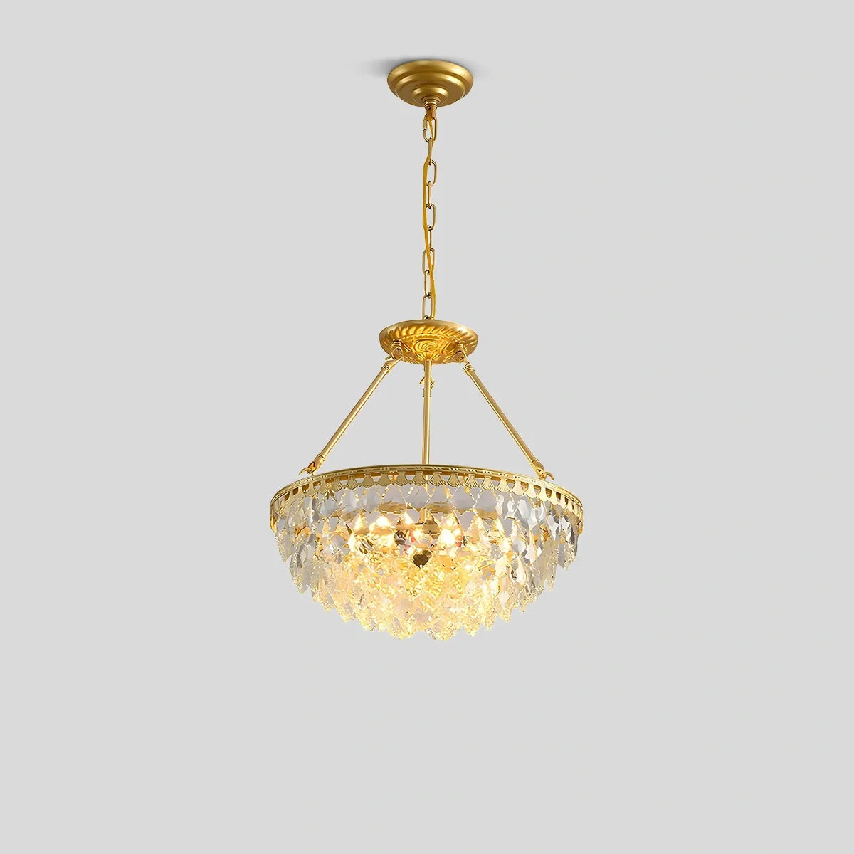 flairel Crown Crystal Led Chandelier