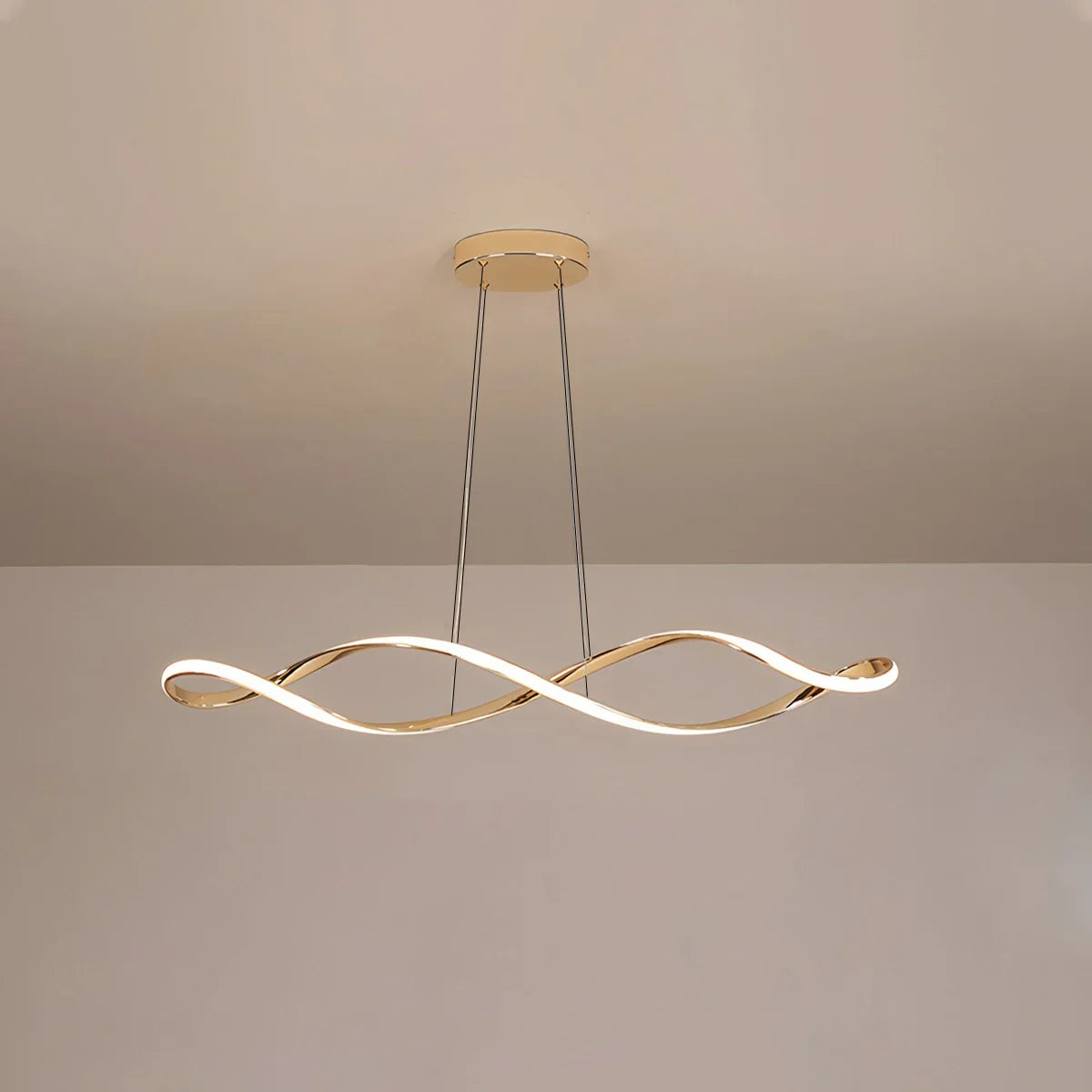 flairel Linear Twist Pendant Light for Dining Room