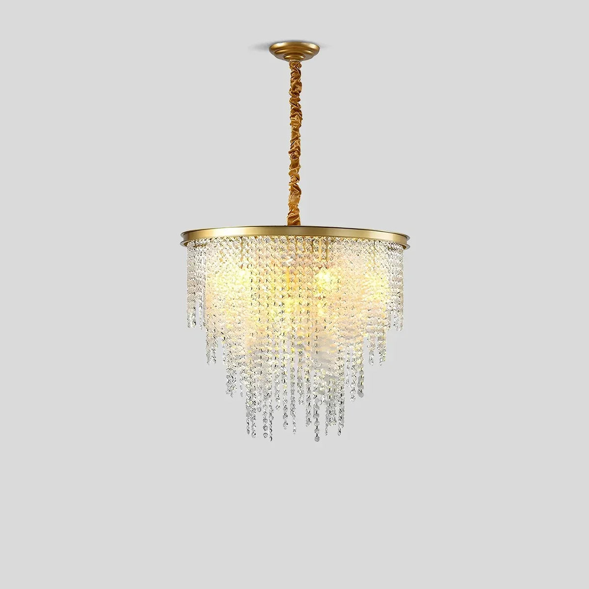 flairel Octagonal Beaded Crystal Chandelier