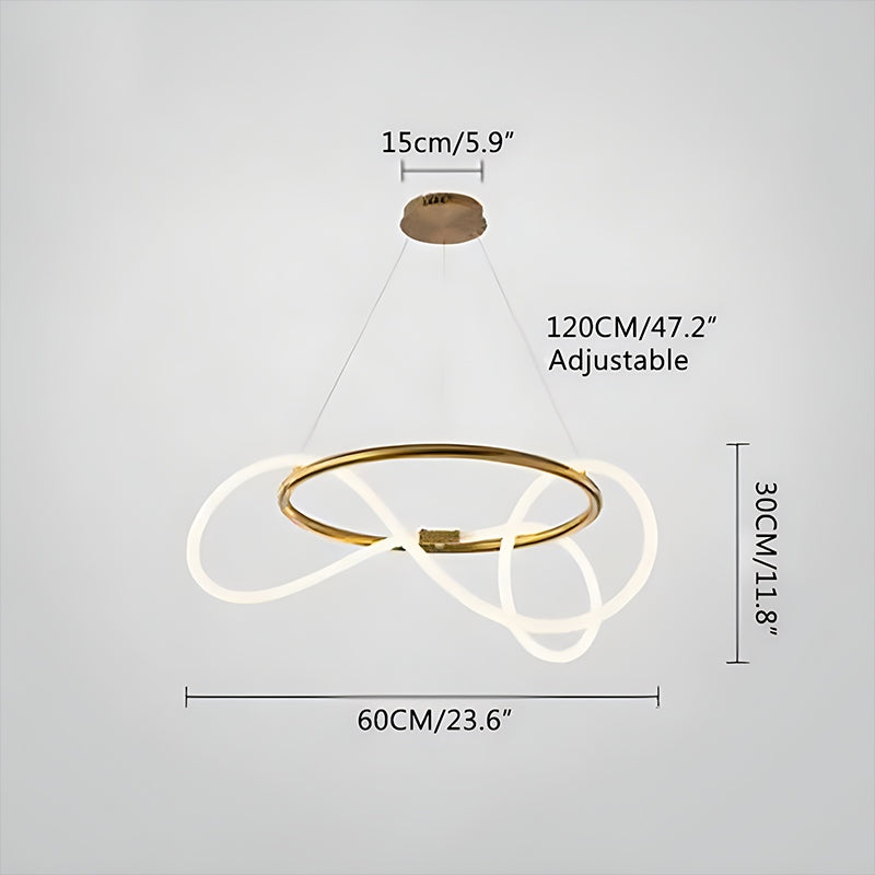 flairel Modern Long Hose Led Pendant Light for Dining Room