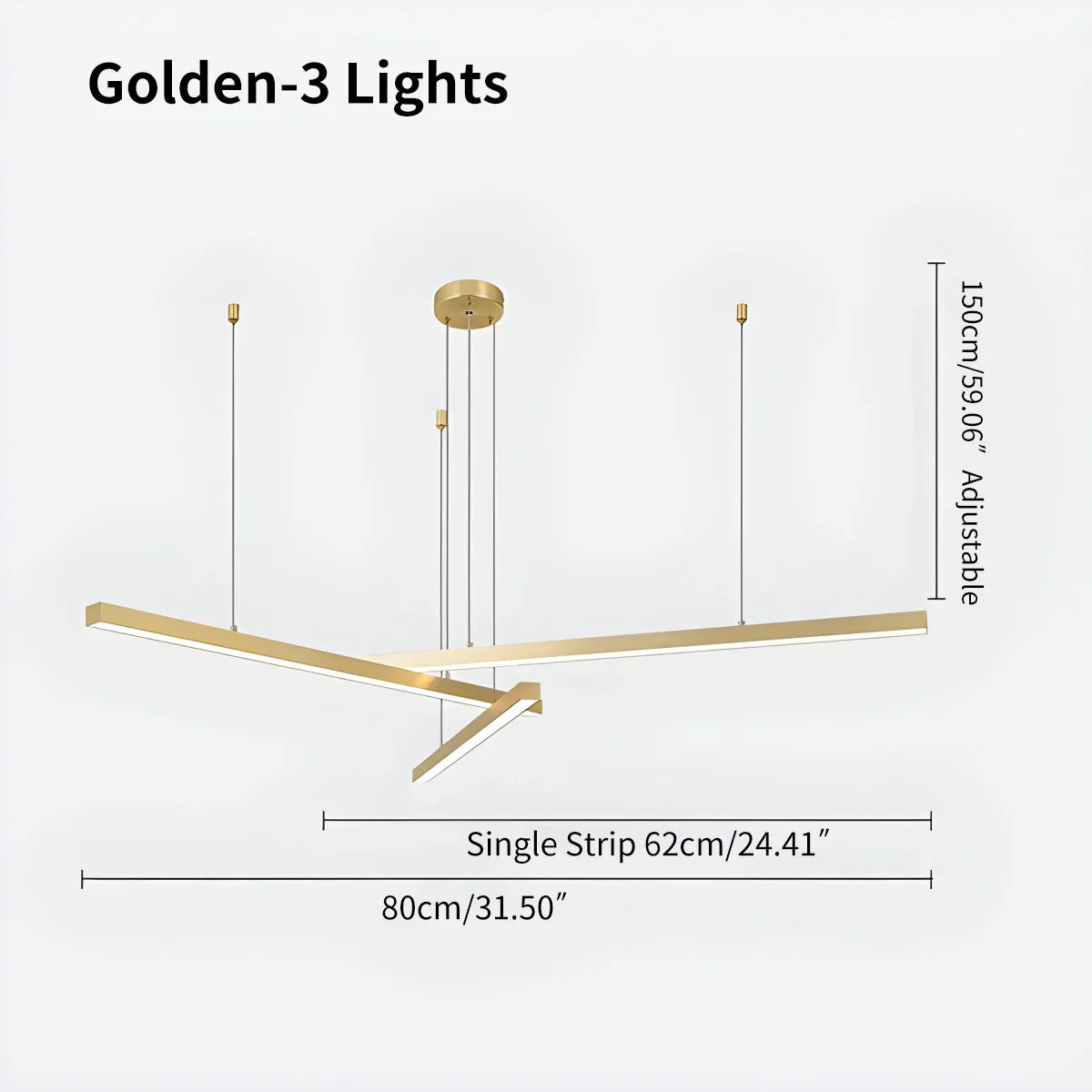 flairel Multi Light Sticks LED Chandelier for Living Room
