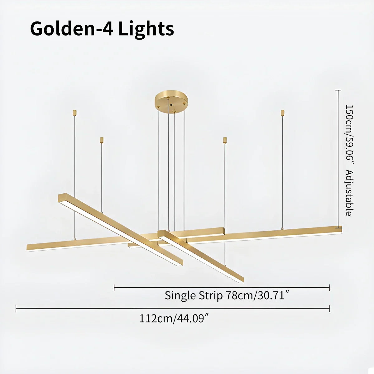 flairel Multi Light Sticks LED Chandelier for Living Room