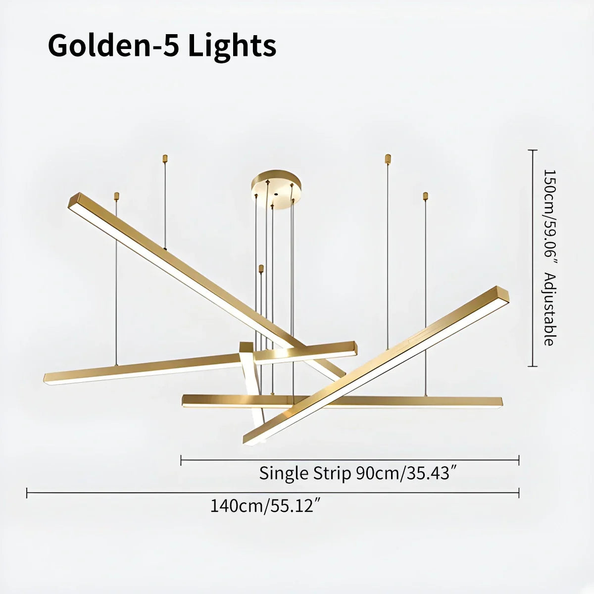 flairel Multi Light Sticks LED Chandelier for Living Room