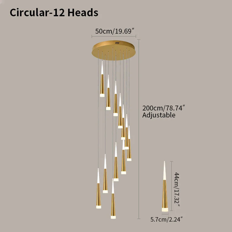 flairel Meteor Shower Chandelier for Staircase
