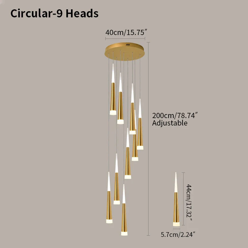 flairel Meteor Shower Chandelier for Staircase