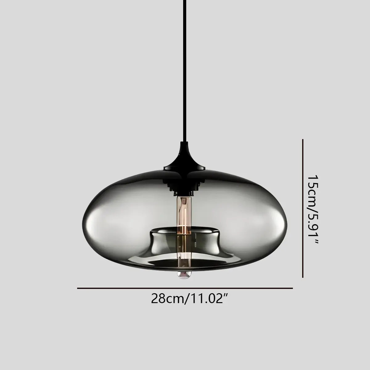 flairel Colorful Glass Pendant Light for Dining Area