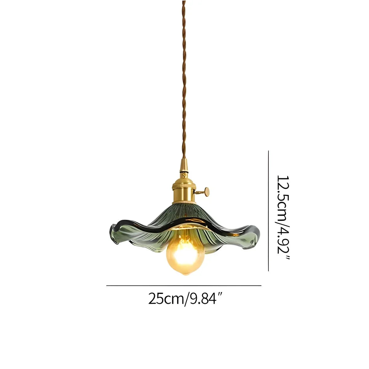 flairel Nordic Japanese Glass Chandelier for Living Room