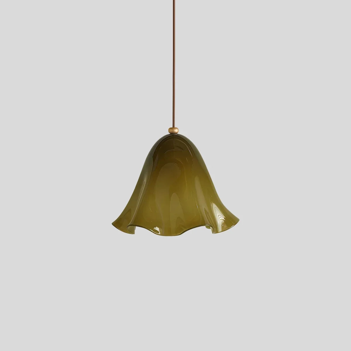 flairel Vintage Flower Colored Glass Pendant Light