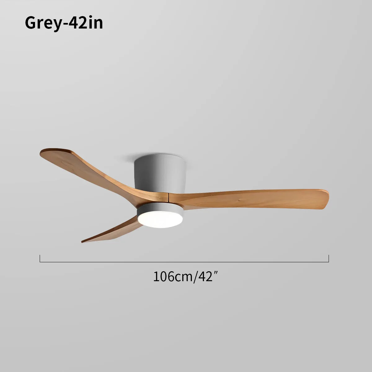 flairel Large Low Profile Ceiling Fan with Light