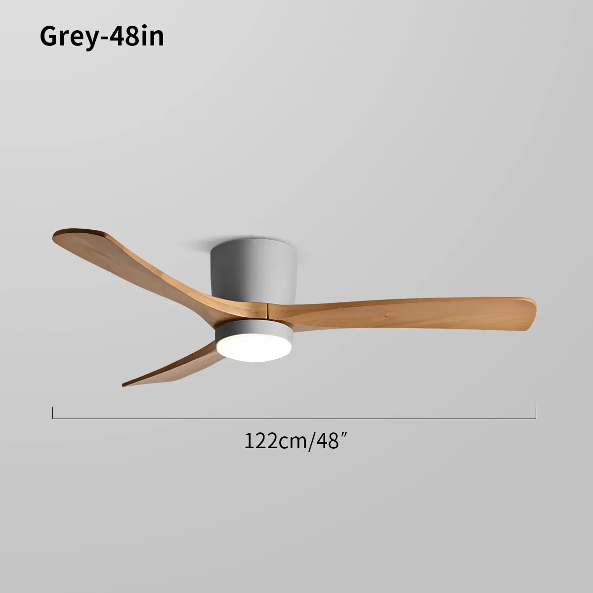 flairel Large Low Profile Ceiling Fan with Light