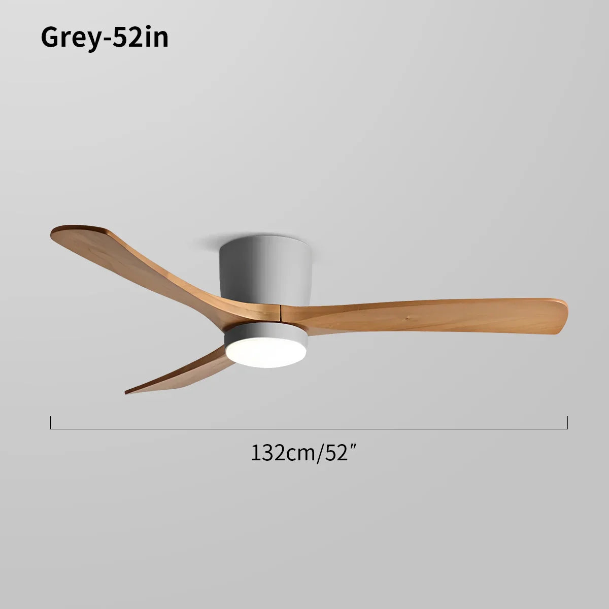 flairel Large Low Profile Ceiling Fan with Light