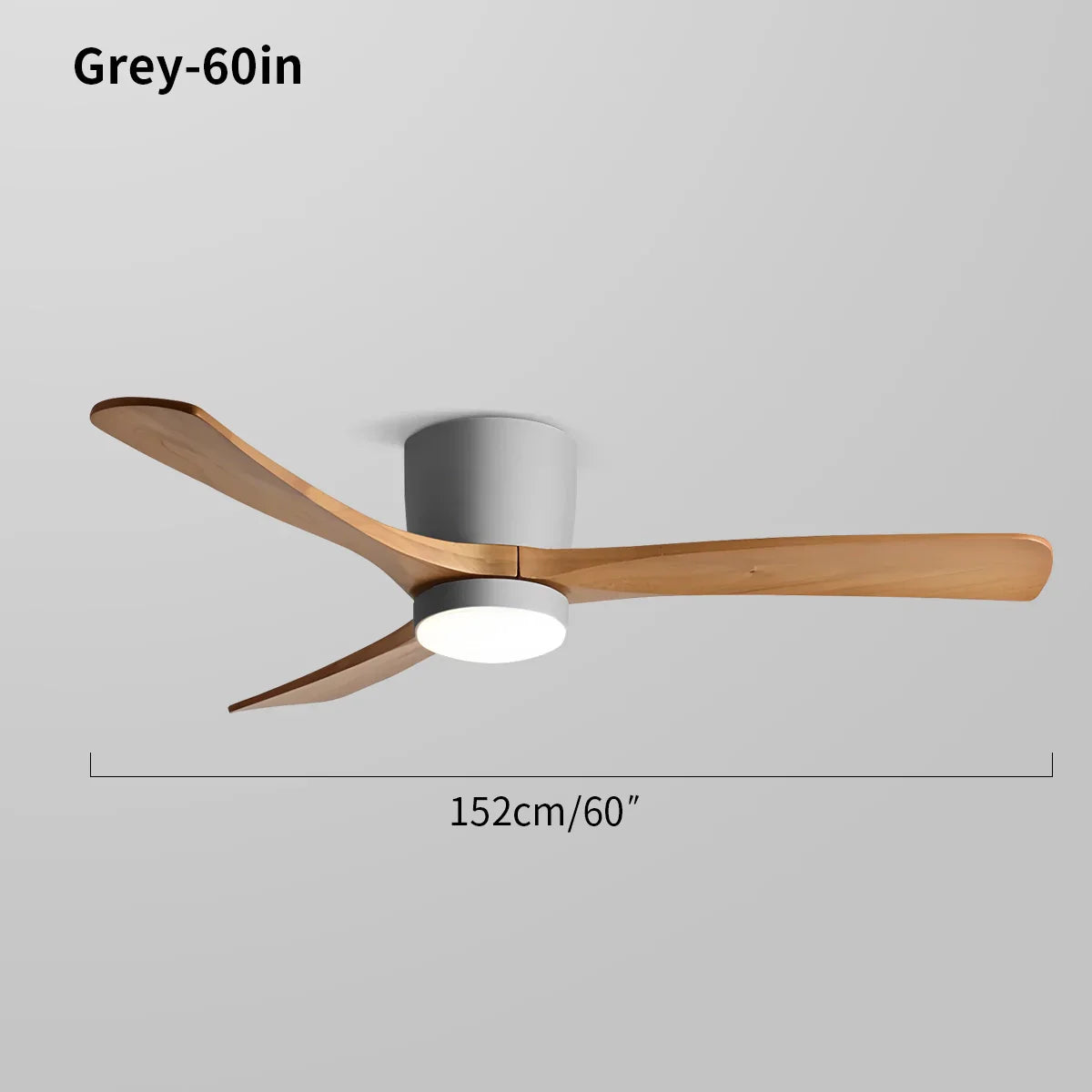 flairel Large Low Profile Ceiling Fan with Light