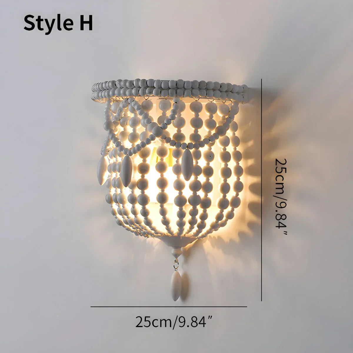flairel Retro Wooden Bead Chandelier for Dining Room