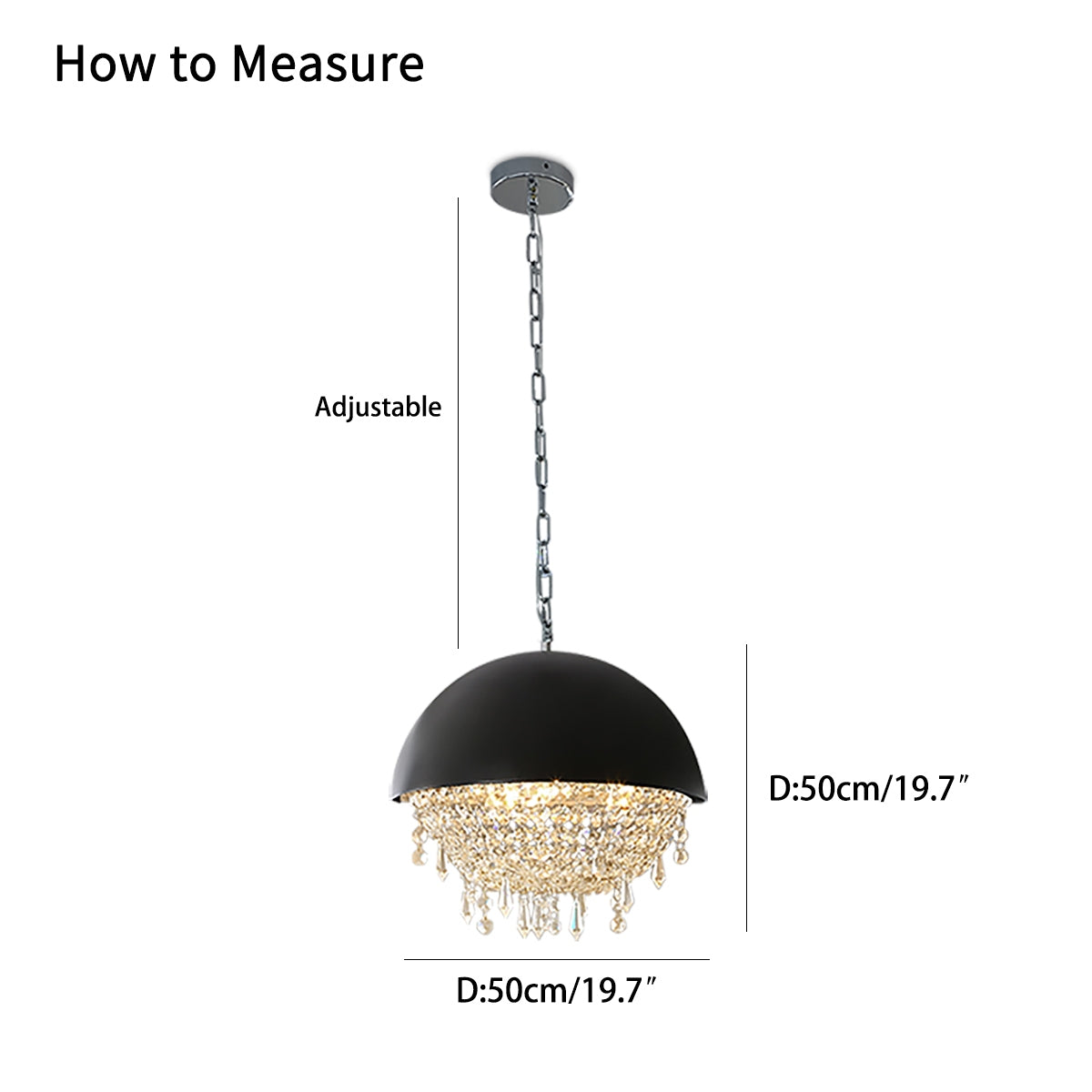 flairel Spherical Crystal Chandelier Globe Pendant Light