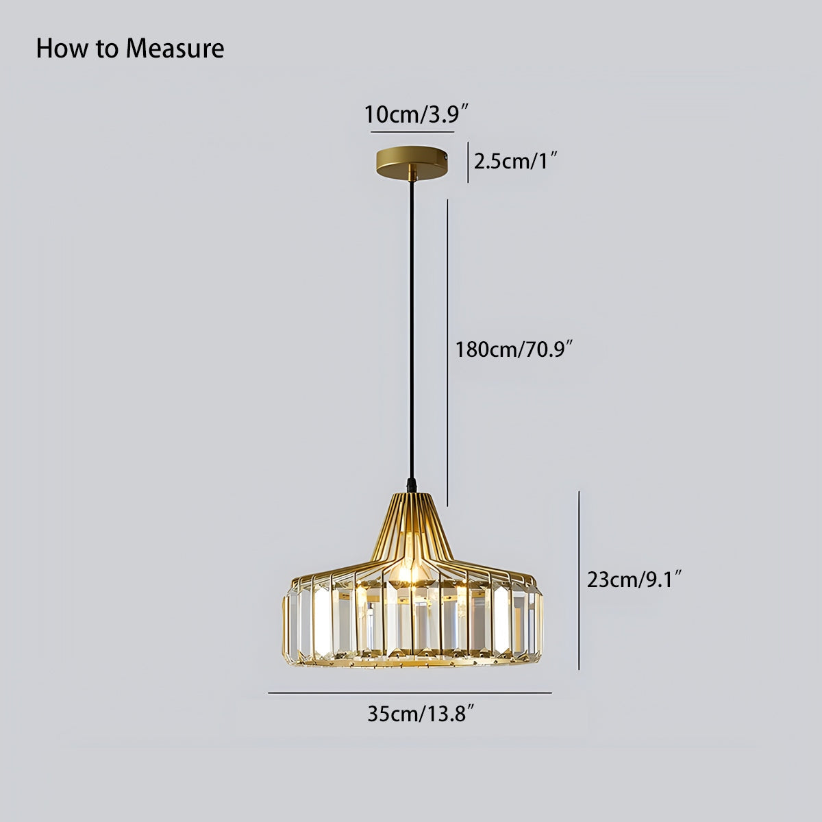 flairel Modern Iron Art Glass Pendant Lamp for Kitchen