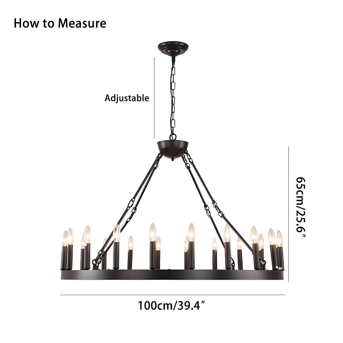flairel Candle Shaped Chandelier for Dining Room
