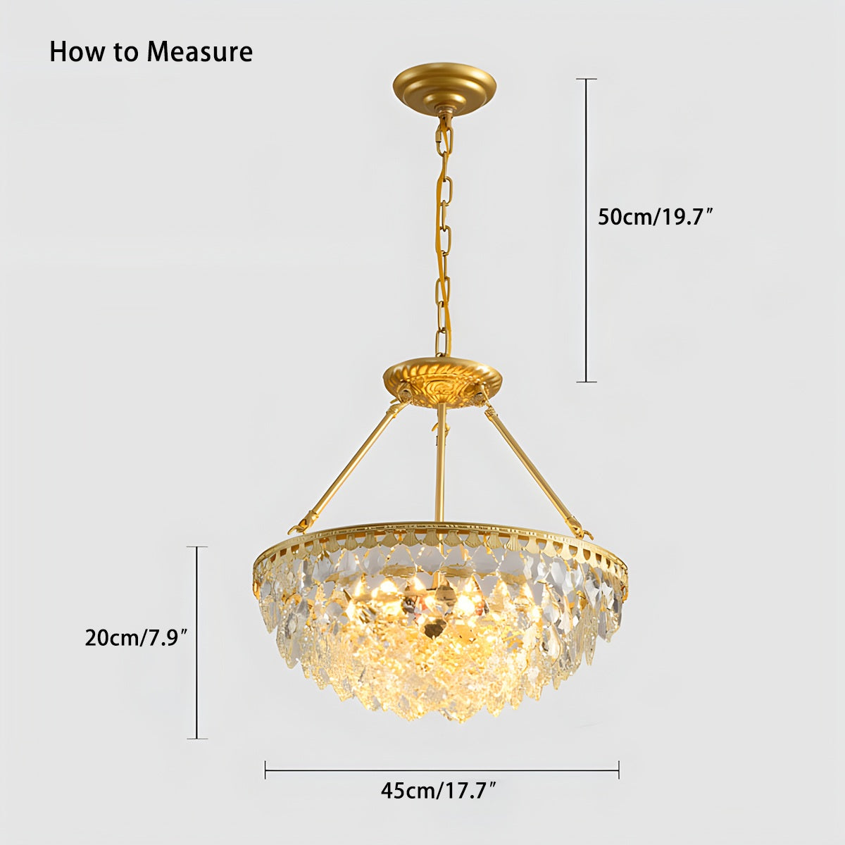 flairel Crown Crystal Led Chandelier