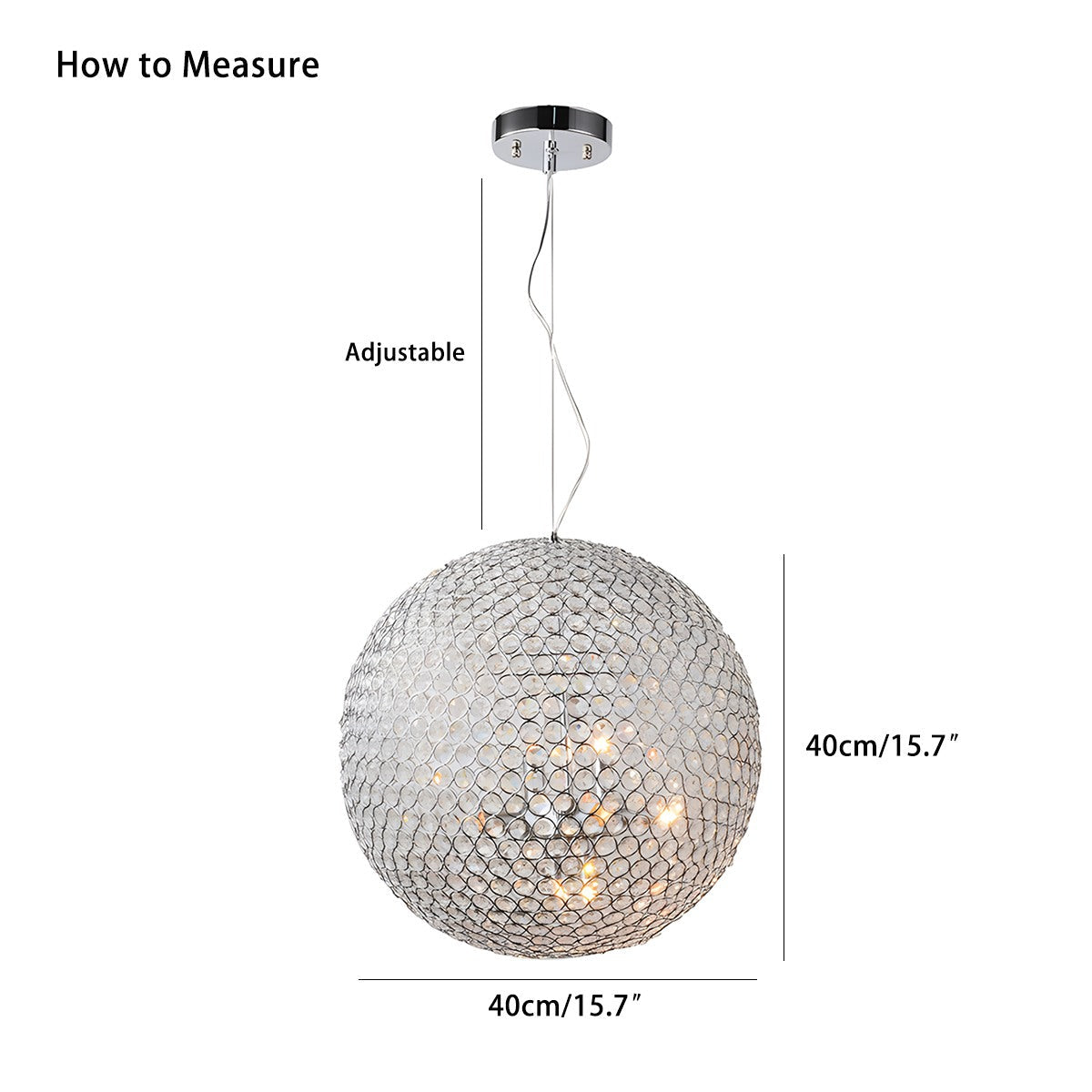 flairel Creative Crystal Ball Chandelier for Dining Room