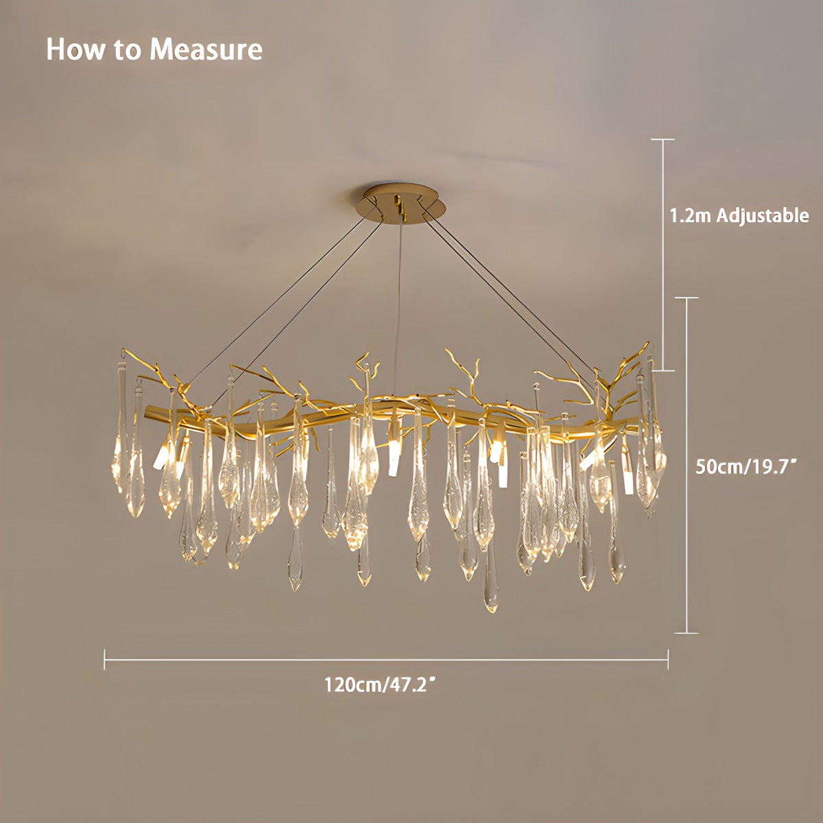 flairel Branch Water Droplet Chandelier