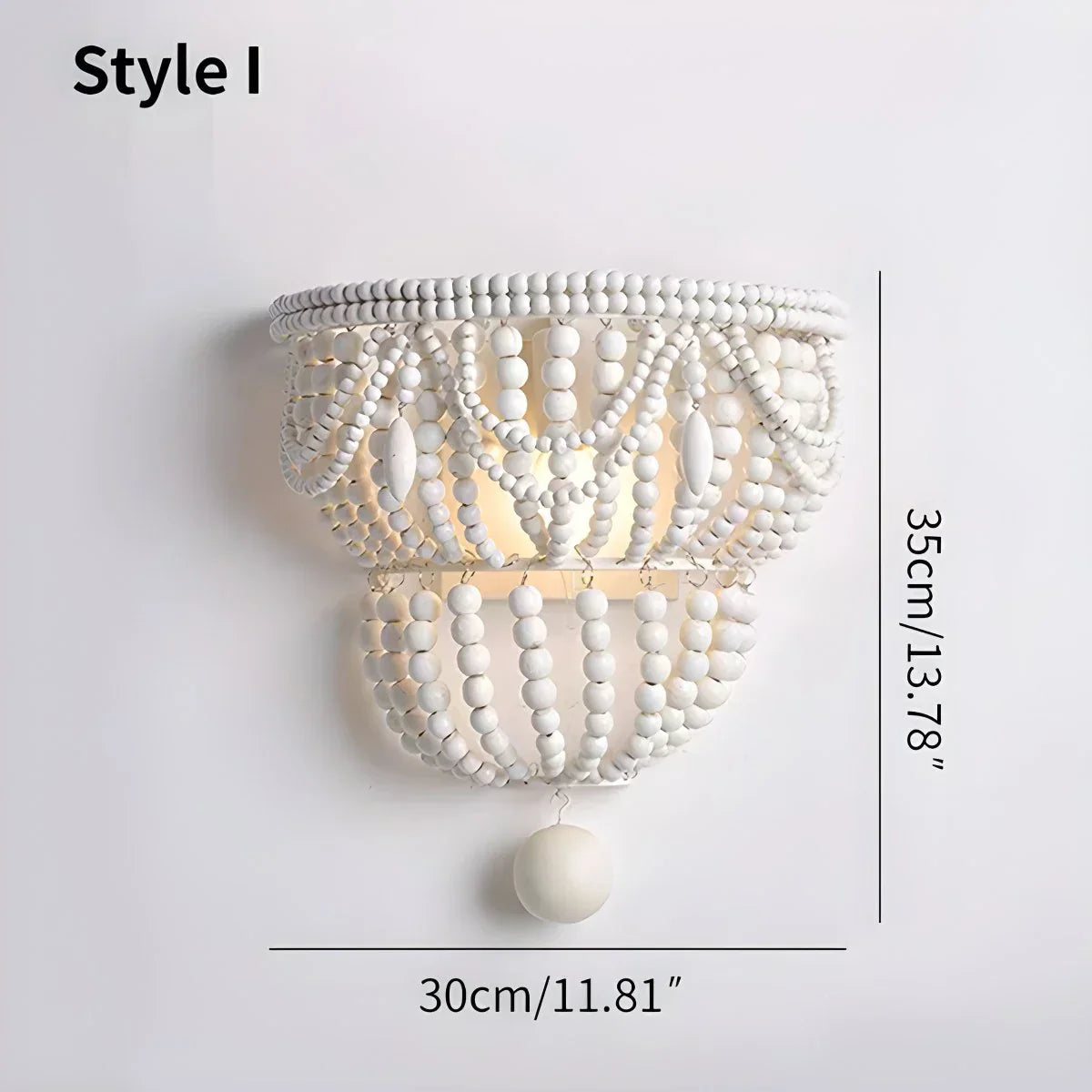 flairel Retro Wooden Bead Chandelier for Dining Room