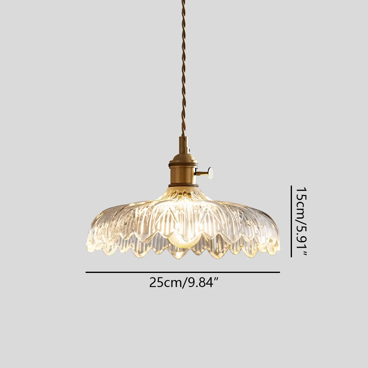 flairel Isabel Glass Pendant Light for Kitchen Island