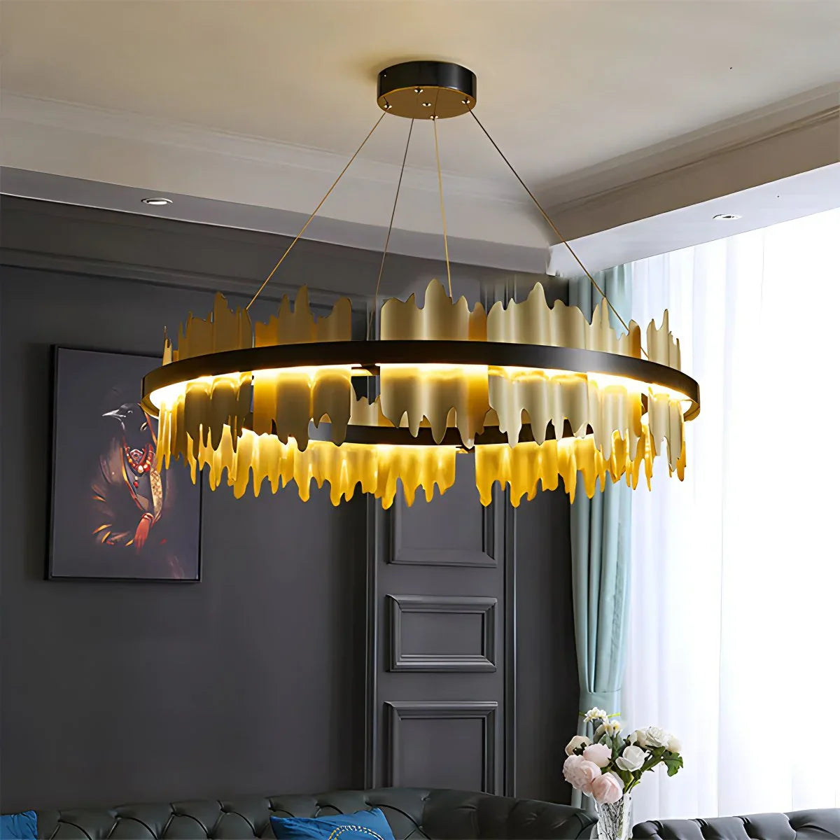 flairel Modern Creative Round Chandelier