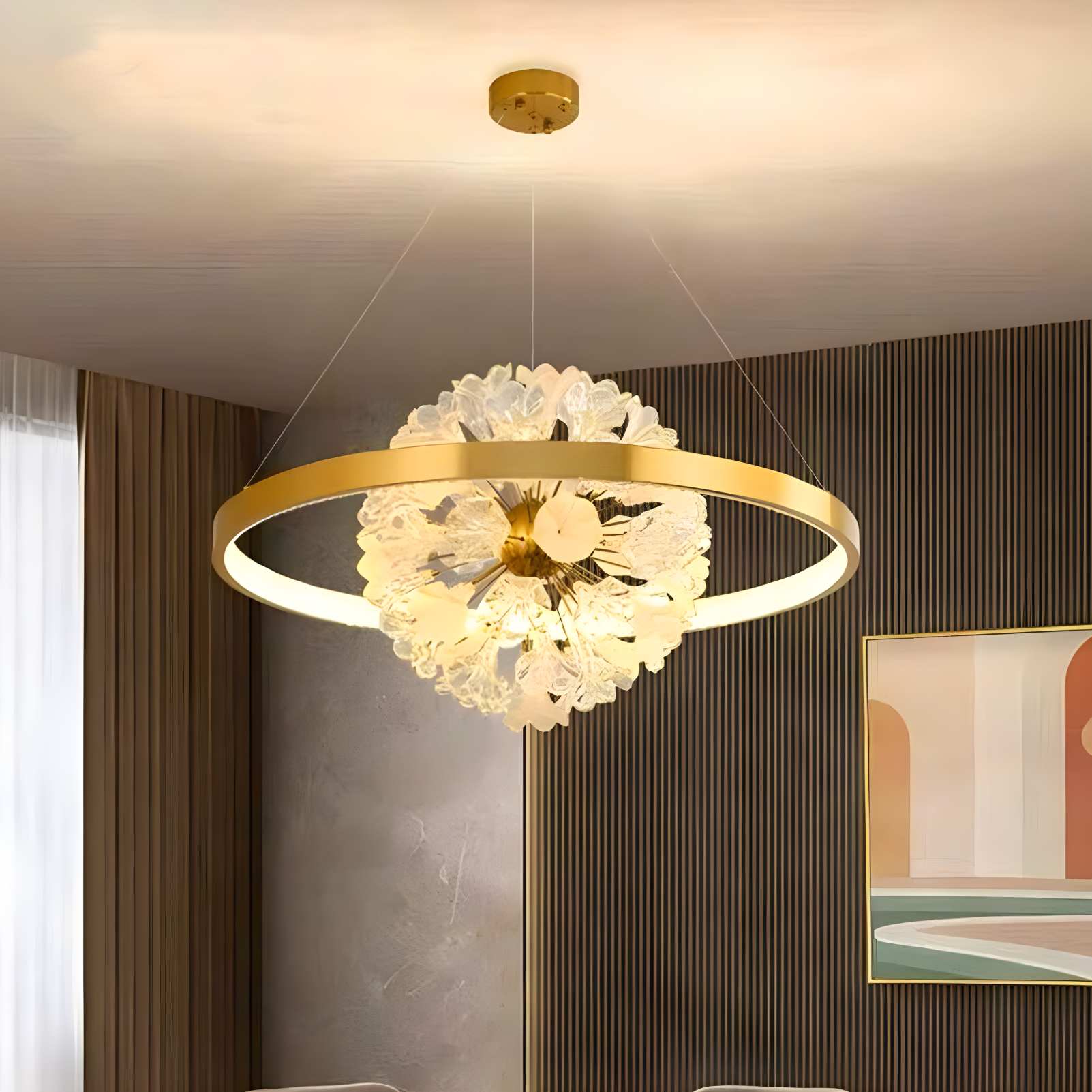 flairel Nordic Light Luxury Ring Creative Chandelier