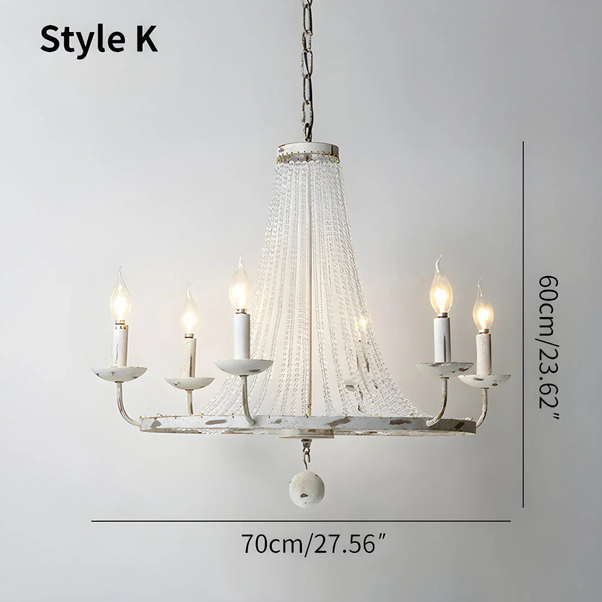 flairel Retro Wooden Bead Chandelier for Dining Room