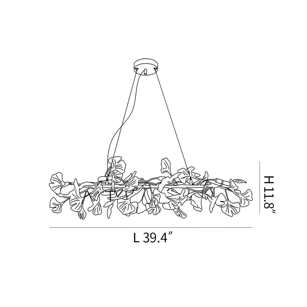 flairel Ginkgo Chandelier M for Dining Table