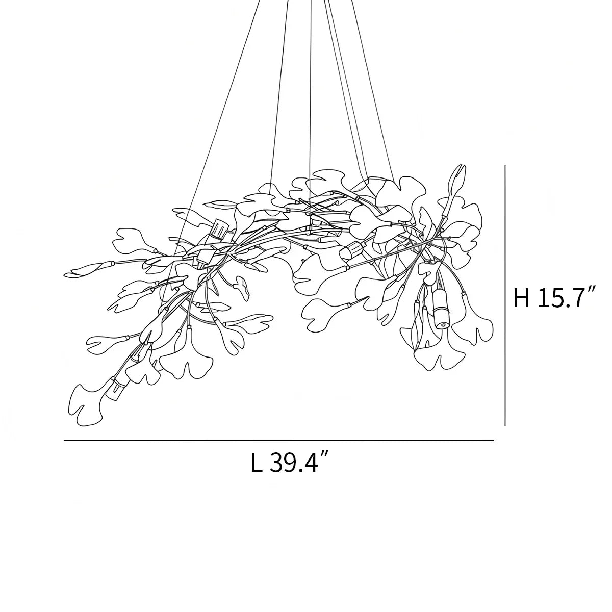 flairel Ginkgo Chandelier D for Dining Room
