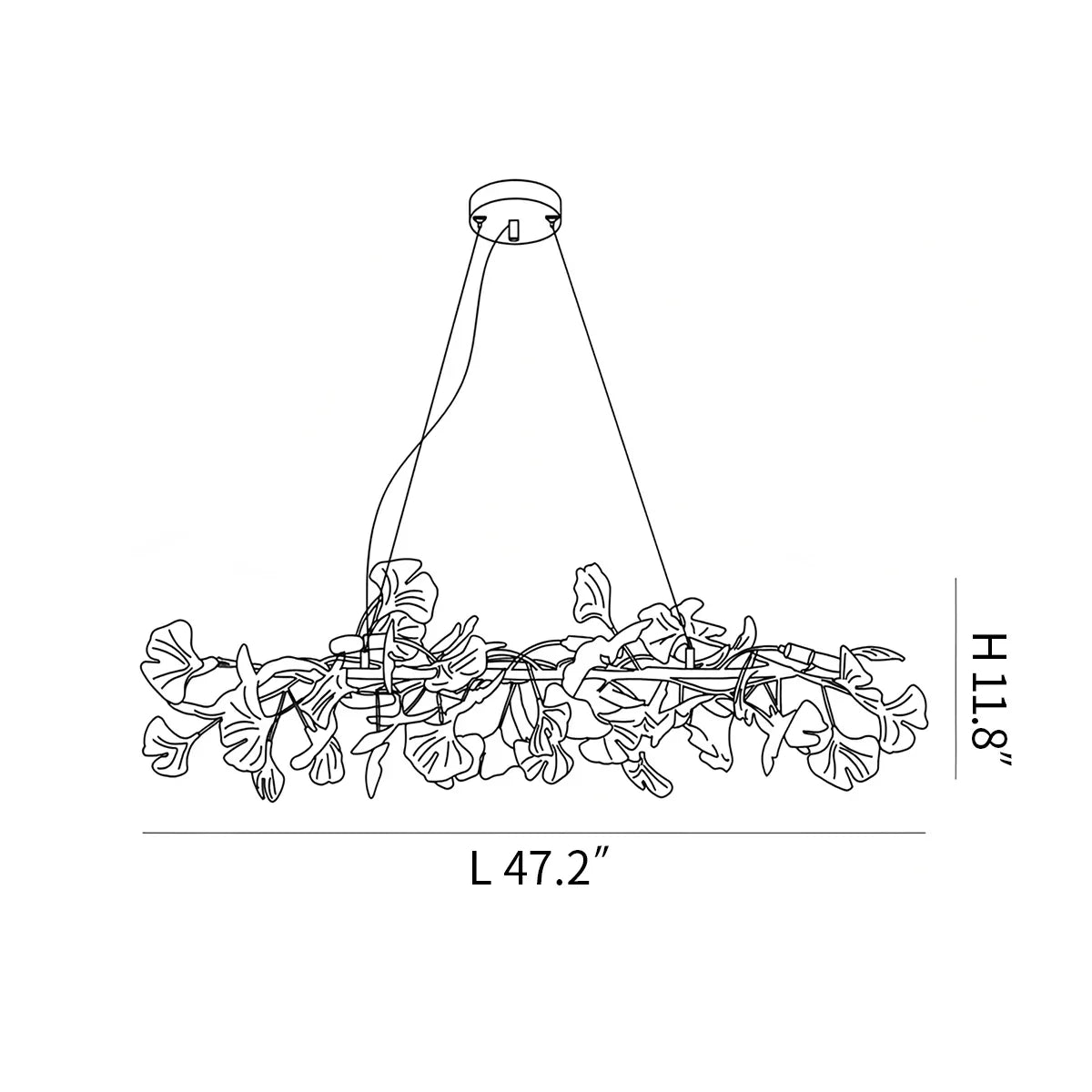flairel Ginkgo Chandelier M for Dining Table