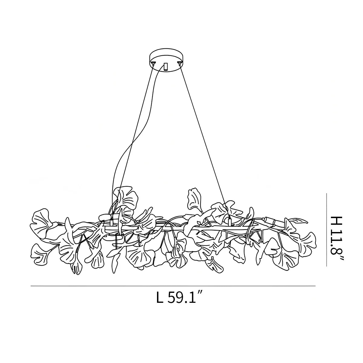flairel Ginkgo Chandelier M for Dining Table