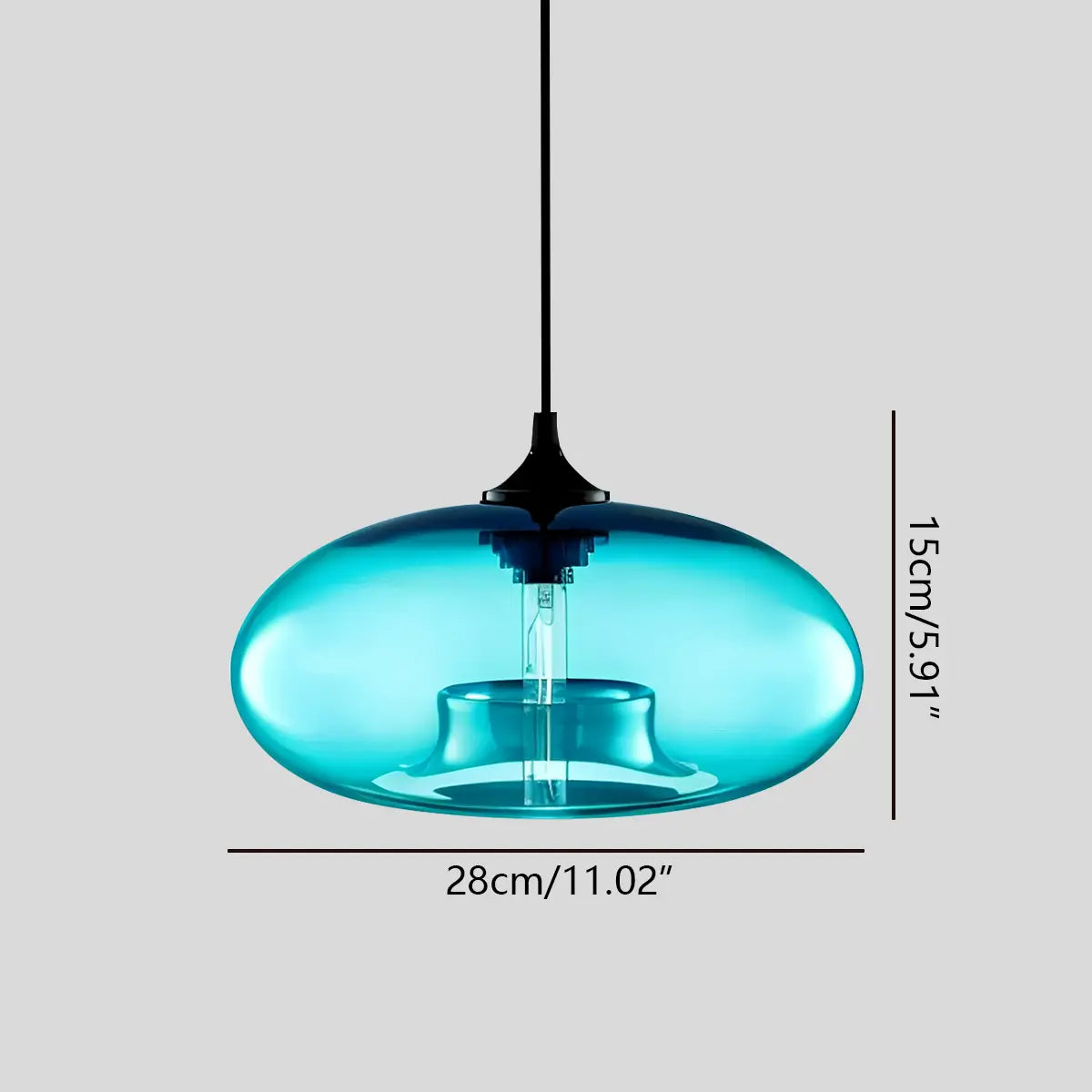 flairel Colorful Glass Pendant Light for Dining Area