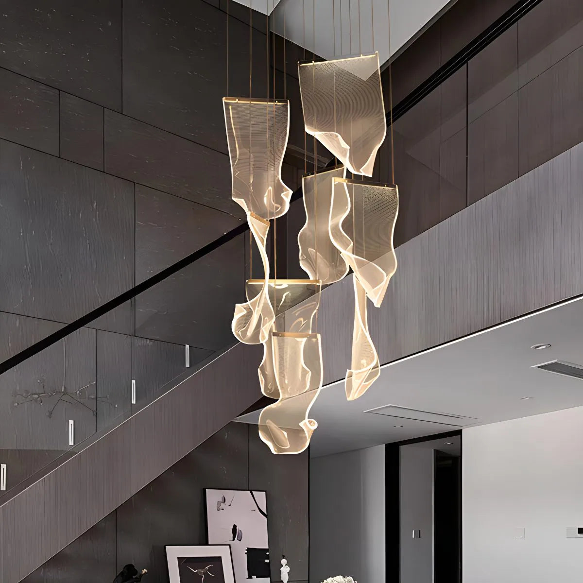 flairel Light Luxury Art Large Chandelier
