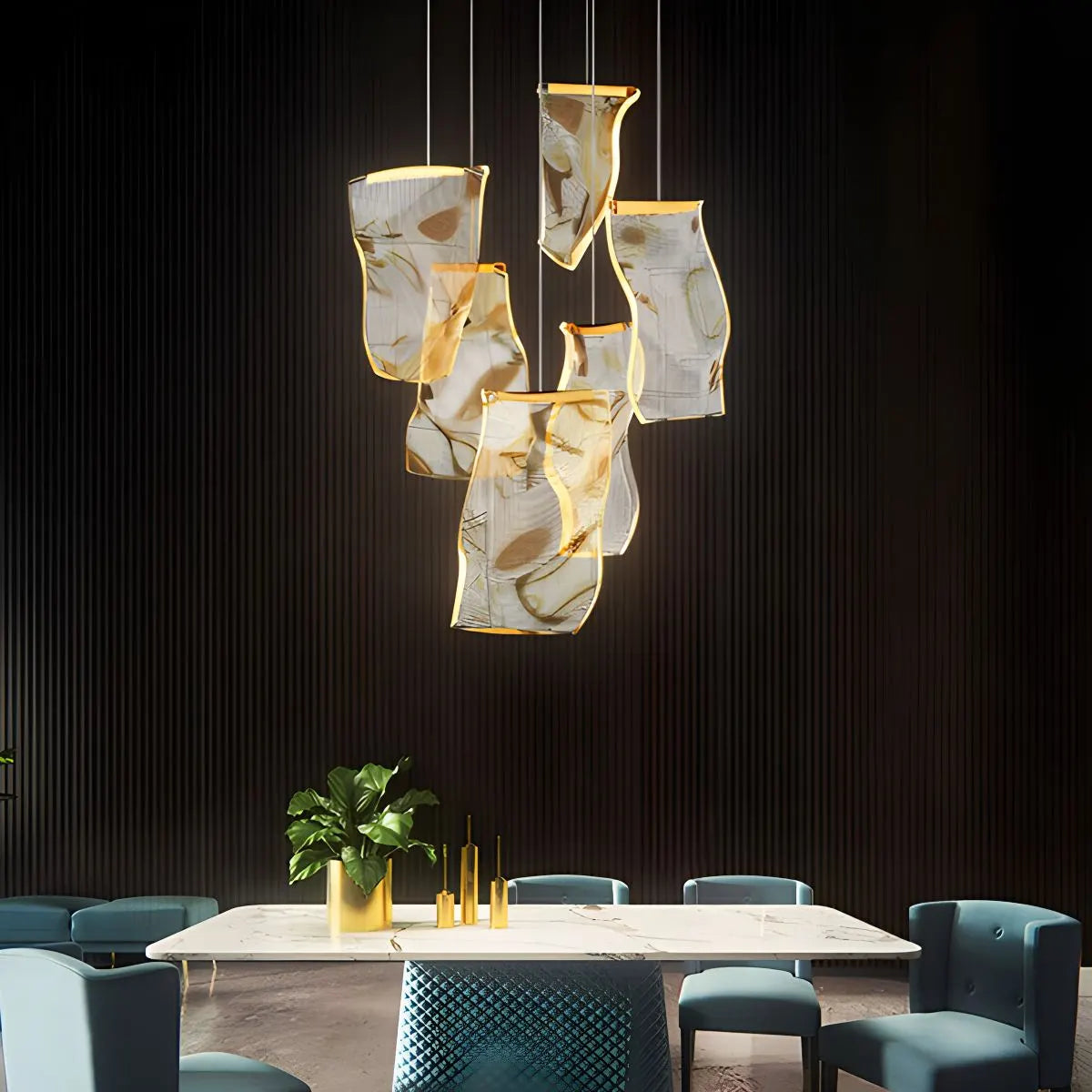 flairel Light Luxury Art Large Chandelier
