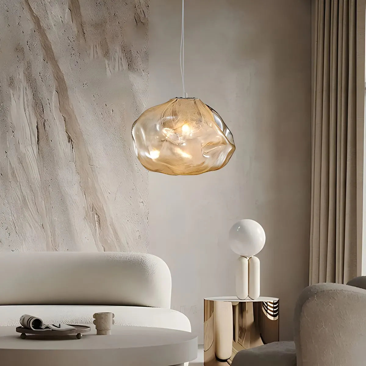 flairel Light Luxury Cloud Shape Glass Pendant Light