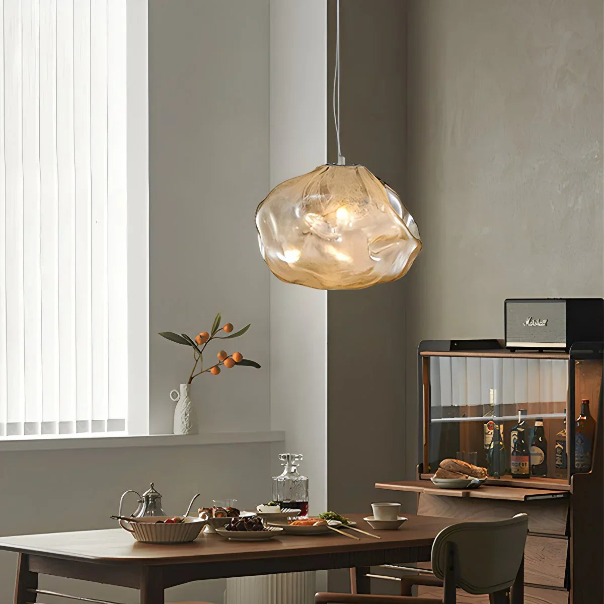 flairel Light Luxury Cloud Shape Glass Pendant Light