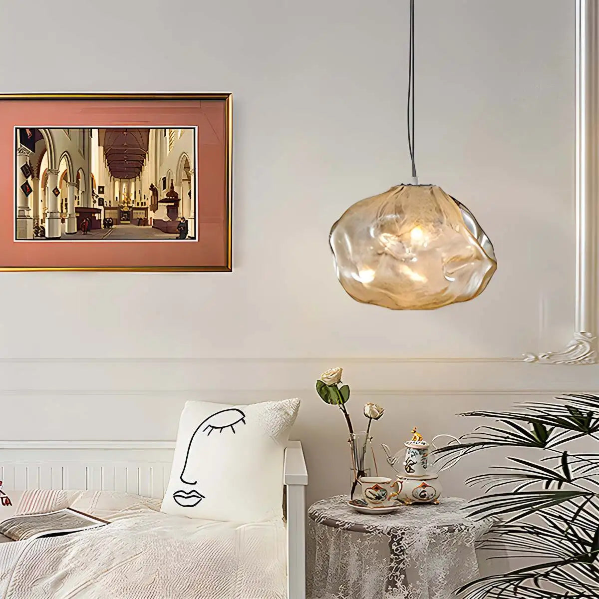 flairel Light Luxury Cloud Shape Glass Pendant Light