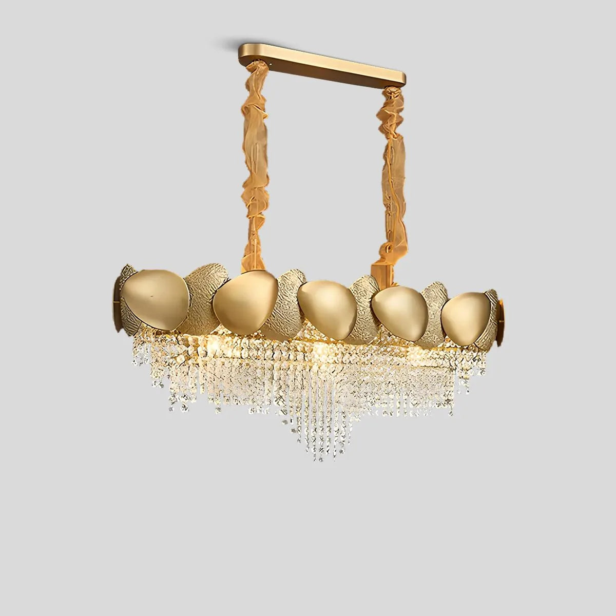 flairel Luxurious Crystal Golden Chandelier