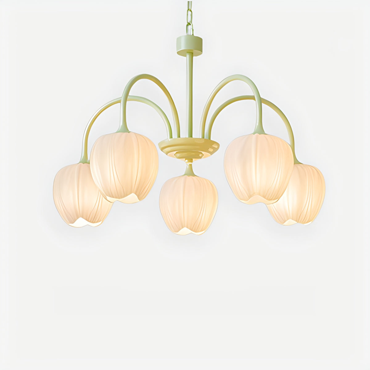 flairel French Romance Tulip Matcha Chandelier