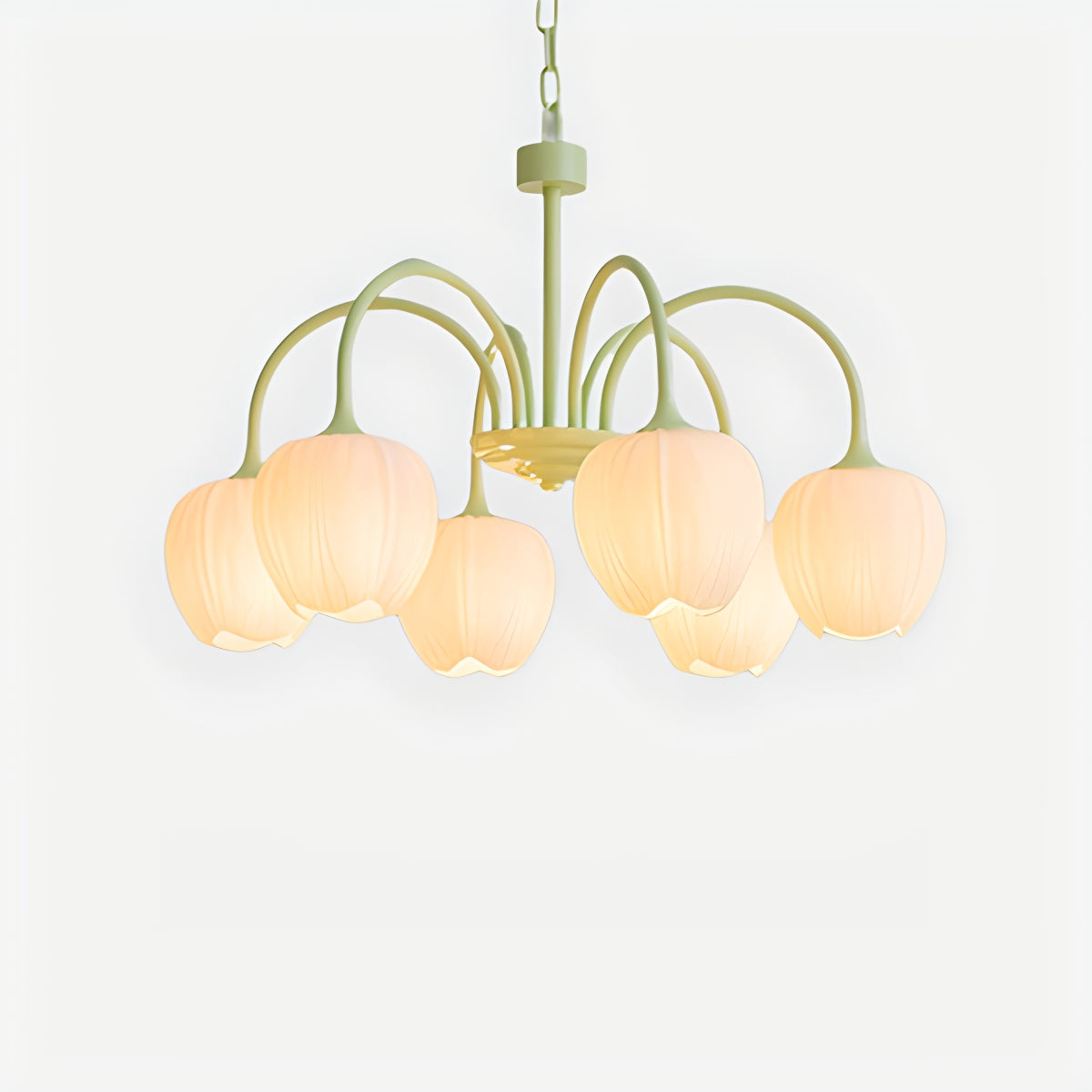 flairel French Romance Tulip Matcha Chandelier