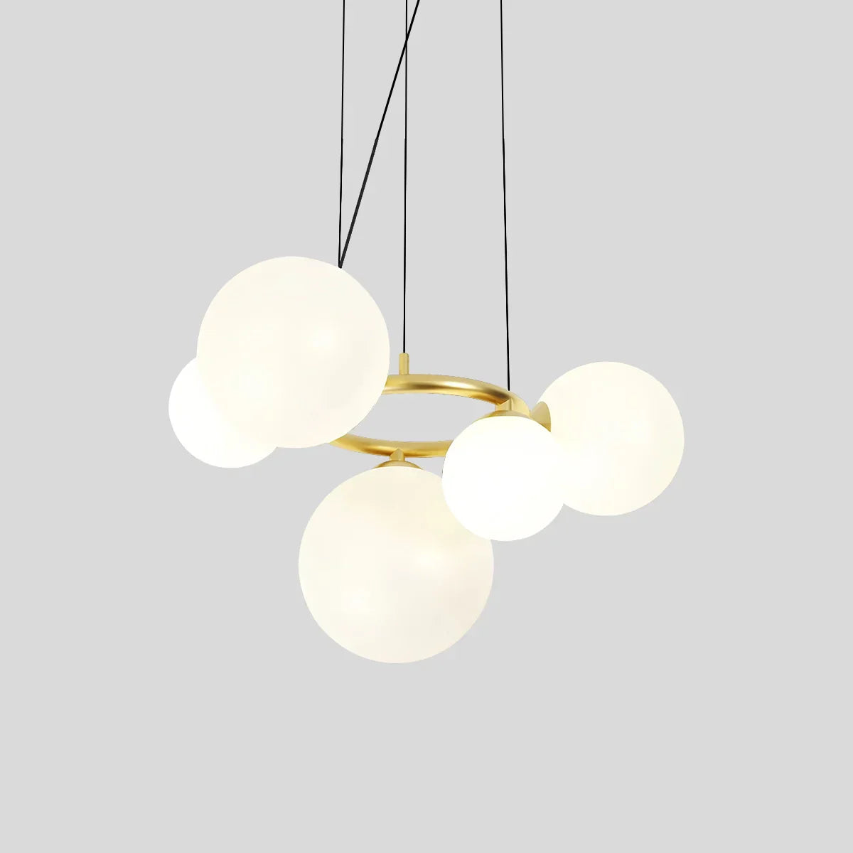 flairel Luxurious Single-Tone Glass Spheres Chandelier
